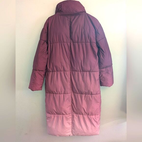 Busayo Long Puffer Coat Parka Size XS Purple Ombre - Picture 6 of 9